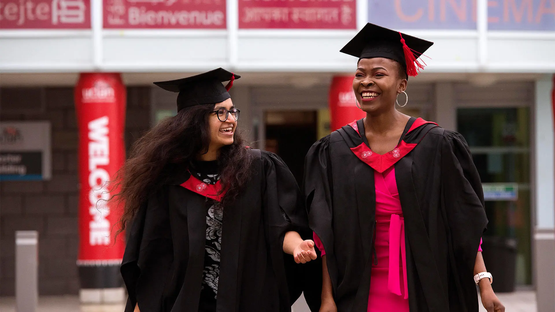 Graduates in gowns at Winter Graduation Ceremony