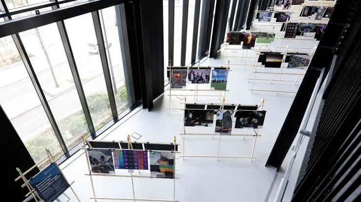Research and Knowledge Exchange image competition display.