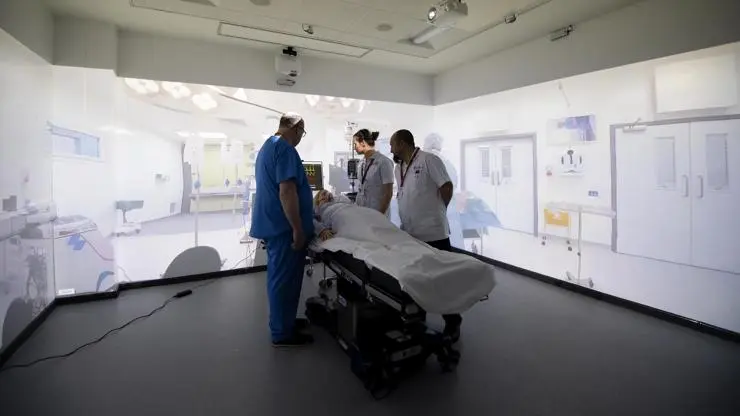 A clinical setting created by immersive technology to simulate reality