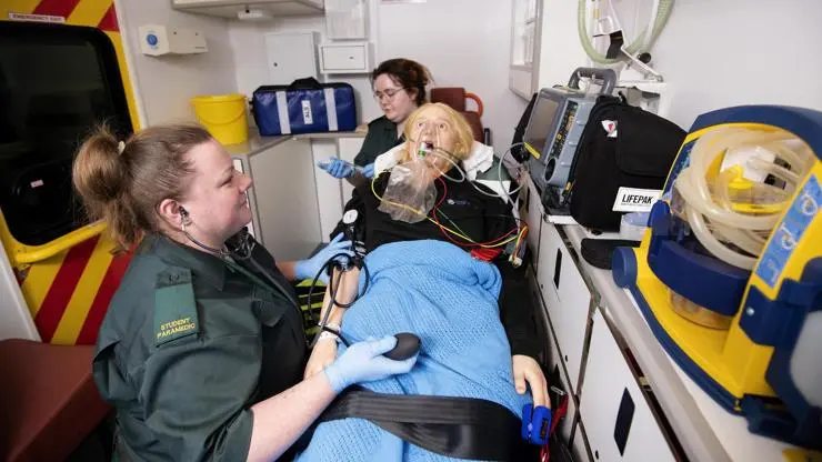 Environments to simulate working on patients in the back of an ambulance.