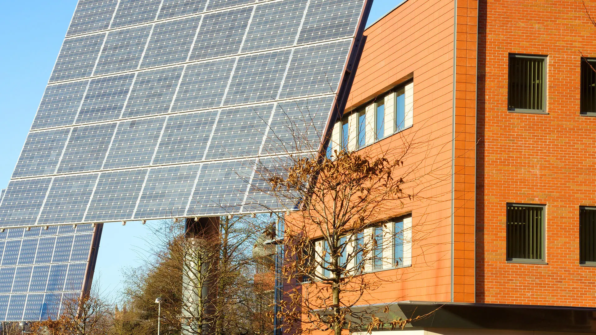 Solar panels on campus