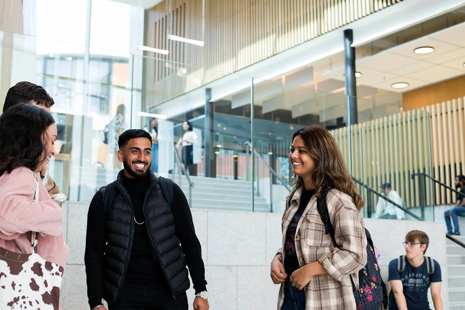 students walking in the new Student Centre