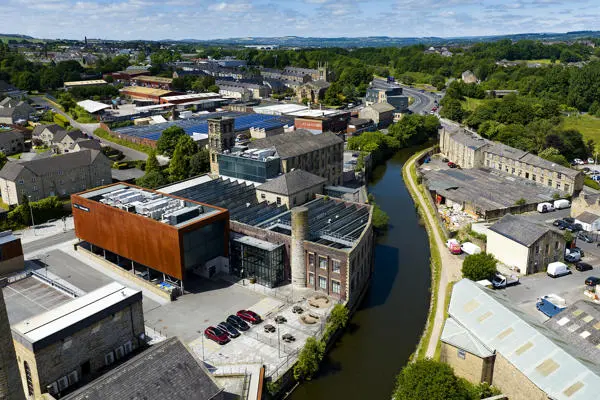 Victoria Mill from above in Burnley