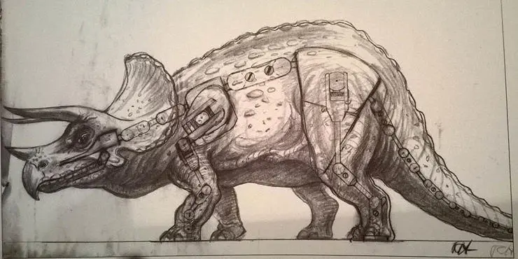 By Michael Tharme: Alloceratops Armature (Ray Harryhausen influence).