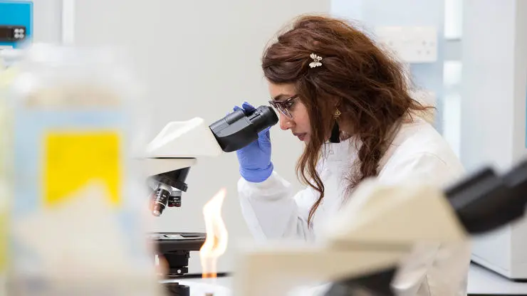 Student working in our laboratory facilities