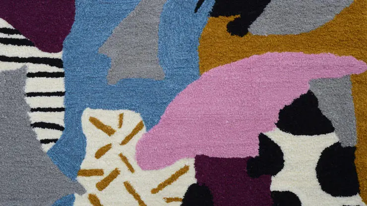 2021 Degree Show - work by Mandy Bevington. Rug inspired by memories of her grandmother Dorothy.