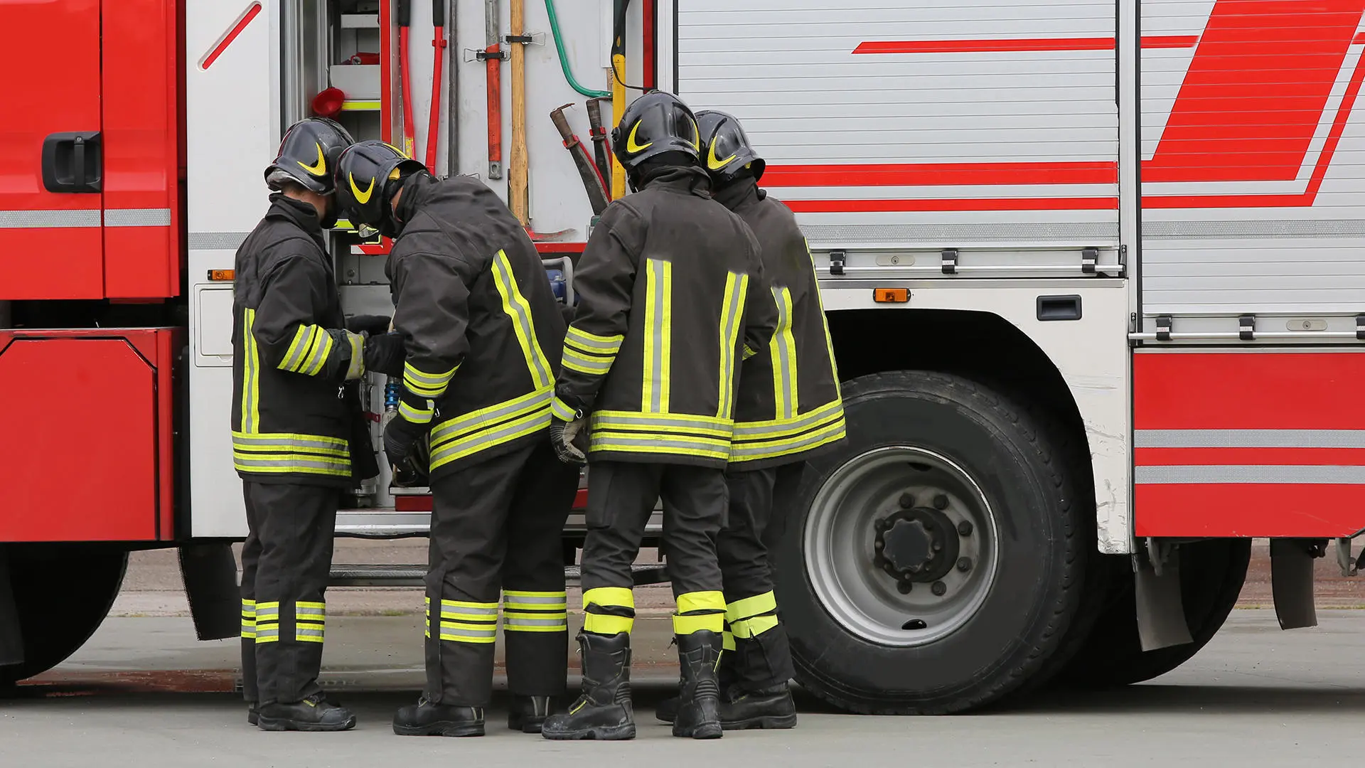 fire service personnel working