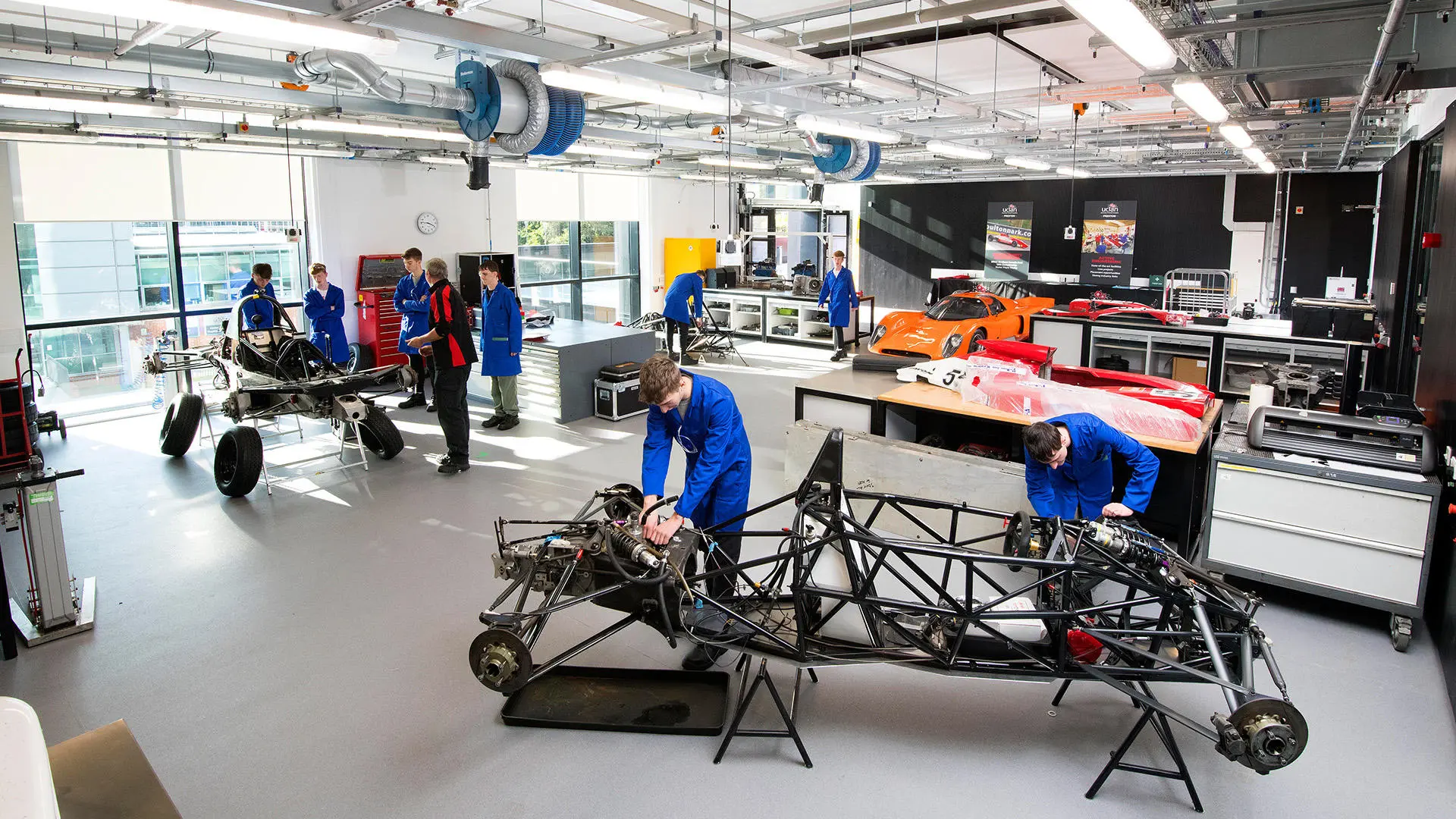 image of the motorsports building in use
