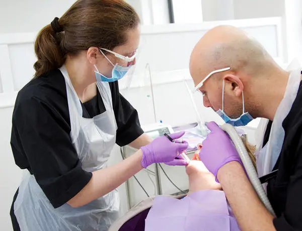 dental treatment being performed