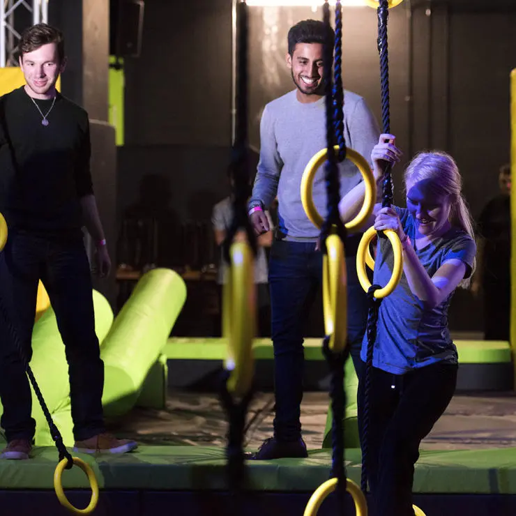 Show your competitive side on the assault course at Levels
