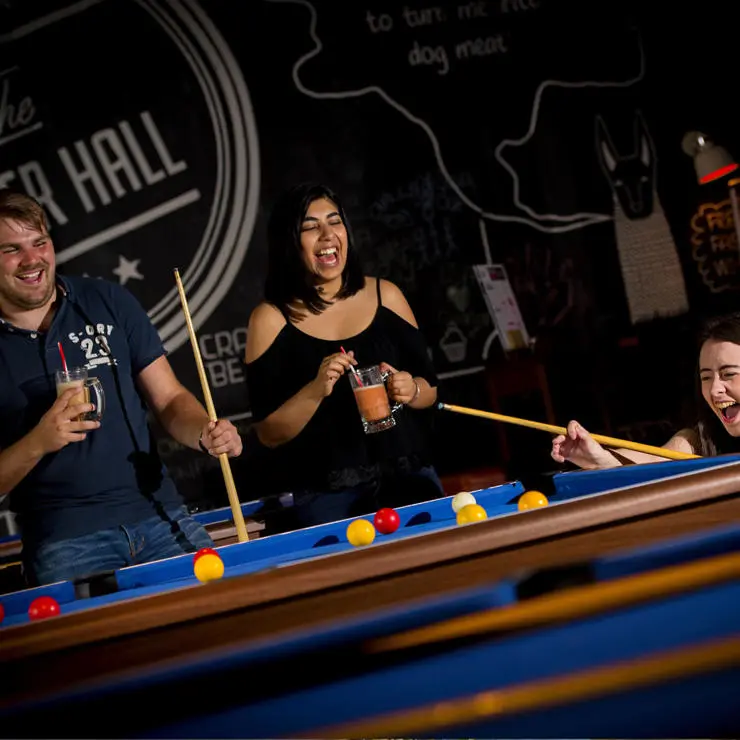 Play pool with friends in Roper Hall