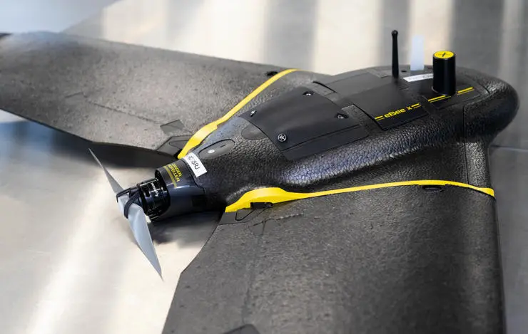 SenseFly fixed wing with electric engine