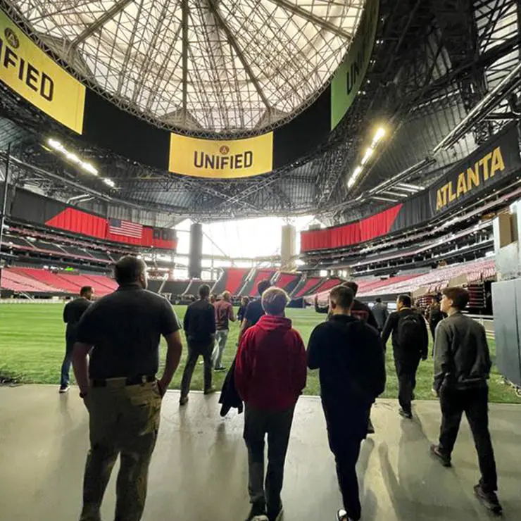 Our students visited the impressive Mercedes-Benz Stadium in Atlanta, USA while at the ASHRAE Winter Conference.