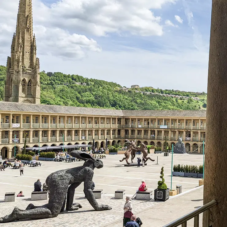 Students attended the Heritage in High Street Regeneration conference at the magnificent Piece Hall, Halifax.