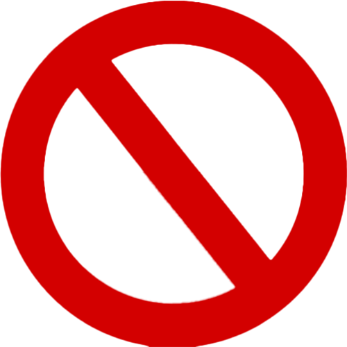 red circular warning sign