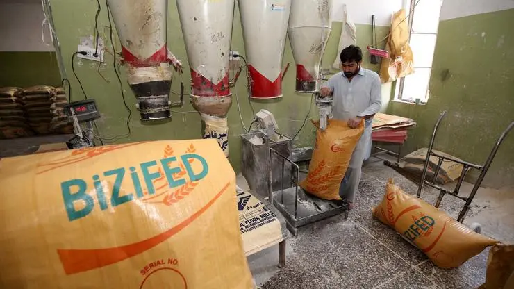Wheat at mill for phase 2 flour distribution