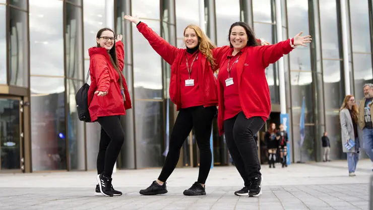 Student Ambassadors working at an Open Day event