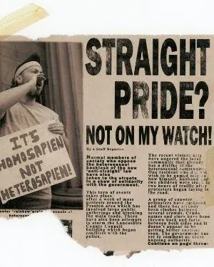 'Straight Pride' newspaper article