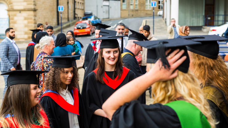 Kirklees College’s higher education students celebrate graduation at Dewsbury Town Hall