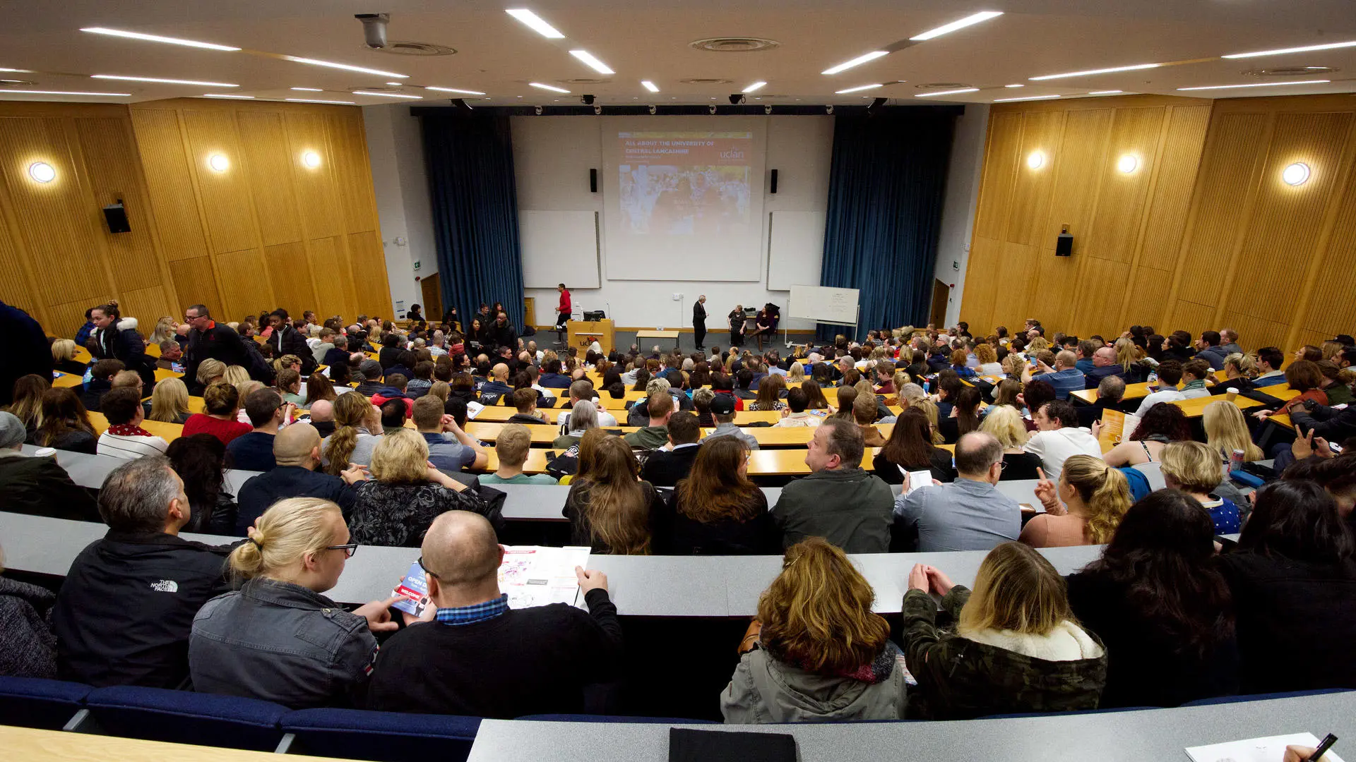 Packed lecture theatre