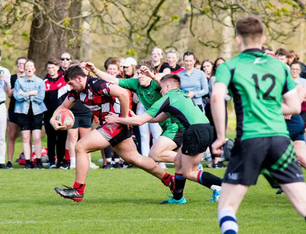 Men's rugby match at the UCLan Sports Arena