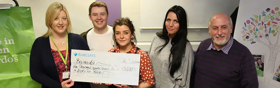 UCLan students raise more than £5,000 for Barnardo’s as part of studies