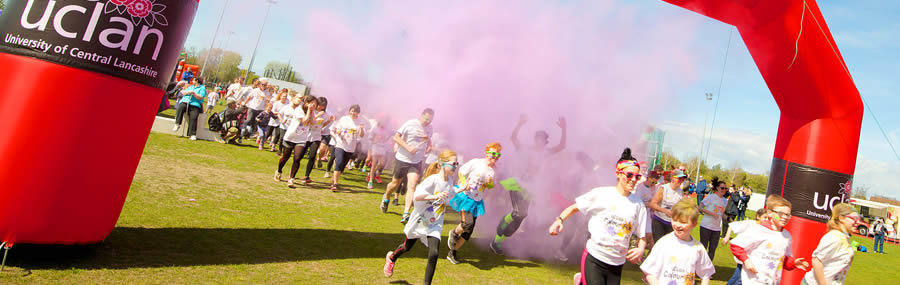 City awash with colour for UCLan charity run