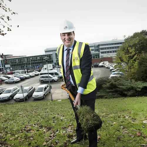 Northern Powerhouse Minister, Andrew Percy MP, breaks ground.