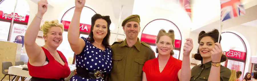 Getting into the 1940s spirit were members of the public along with UCLan staff and students.