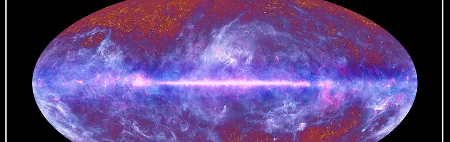 An all-sky image of the Milky Way. Image credits: ESA, HFI and LFI consortia.