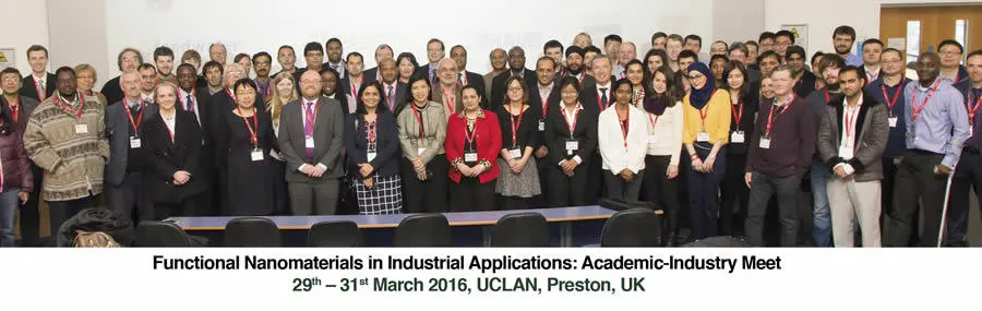 Delegates at the first International Symposium on Functional Nanomaterials in Industrial Applications which was held at the University of Central Lancashire (UCLan).