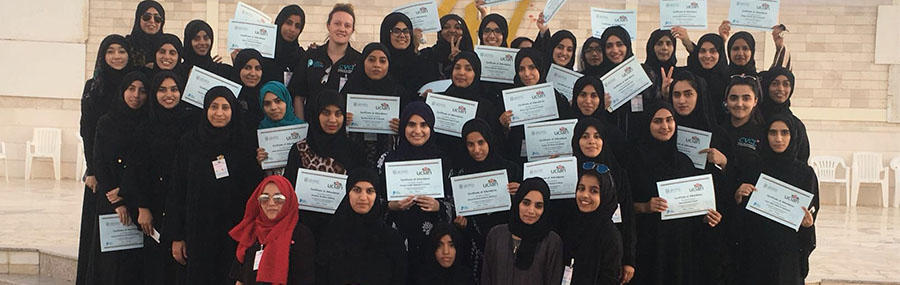 UCLan undergraduates with Nizwa University peers in Oman