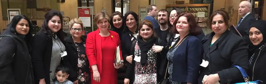 The Mums2Mums group meeting Shadow Foreign Secretary Emily Thornberry and Burnley MP Julie Cooper