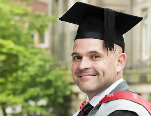 New University of Central Lancashire (UCLan) graduate Simon Jones who has swapped life as a soldier