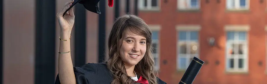 New BSc (Hons) Computing graduate Charlotte Greenall.