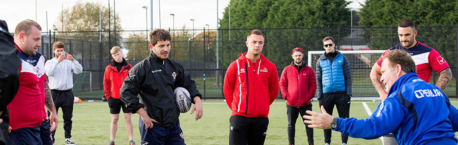 UCLan students learning from sports coaching and performance lecturer Stewart Wilkinson