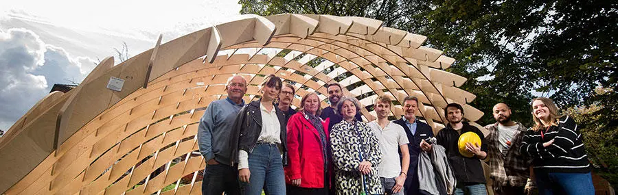 The team behind the eye-catching Organic City Evolution Meets Revolution pavilion