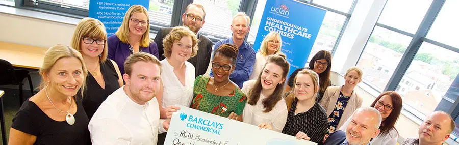 UCLan student nurses praised by national nursing charity president for fundraising efforts