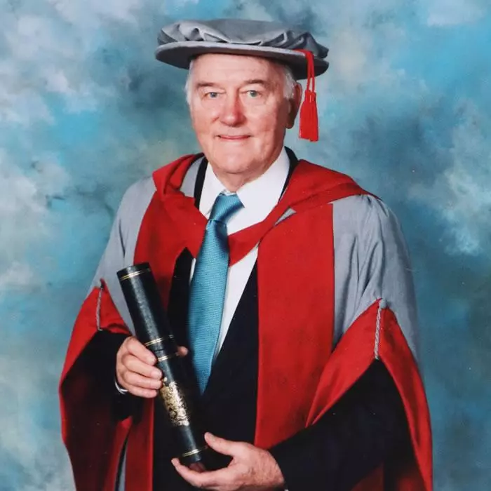 Sir Francis Kennedy receiving his Honorary Doctorate in 2002.
