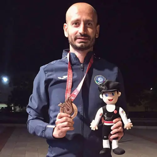 Sprint orienteering bronze medal winner Luigi Lerose