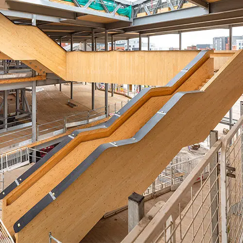 Interior staircases of the new Student Centre