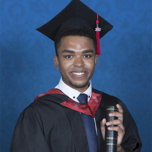 Gary Tatham at his UCLan graduation in summer 2018.