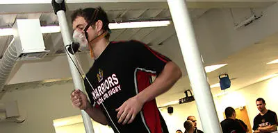 A rugby player uses a VO2 Max test