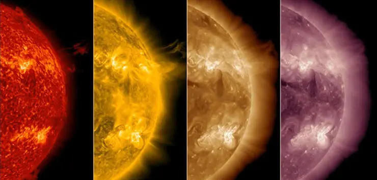 slider of the sun in varying colours