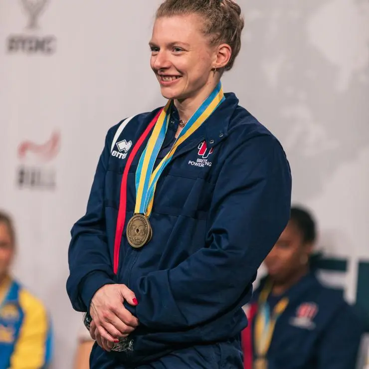 Bobbie Butters with her bronze medal