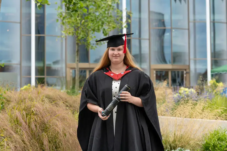 Evie Smith at her UCLan graduation ceremony