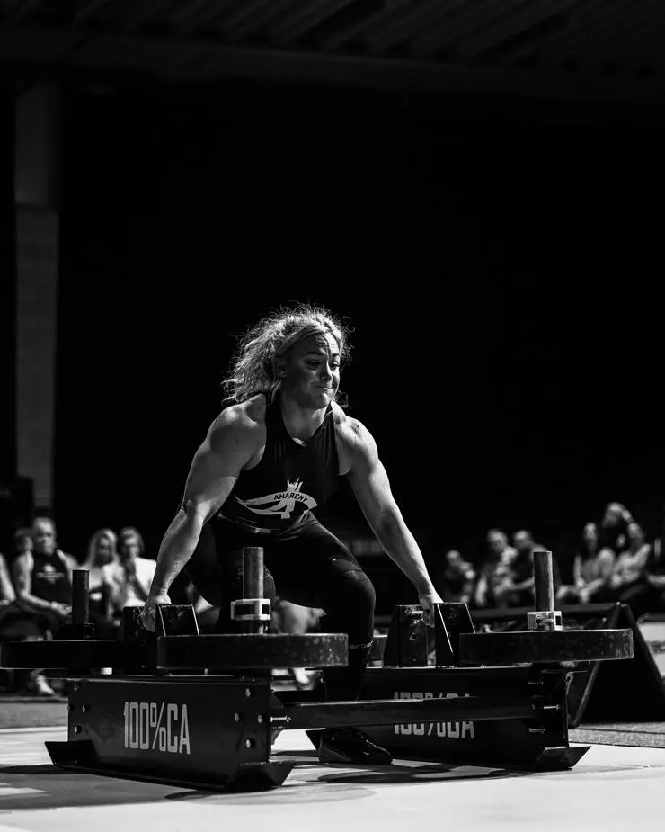 Rebecca taking place in Britain’s Strongest Woman event 2021. Copyright @ShutterWOD Photography.