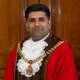 Wajid Khan dressed in his Mayor of Burnley robes and chain