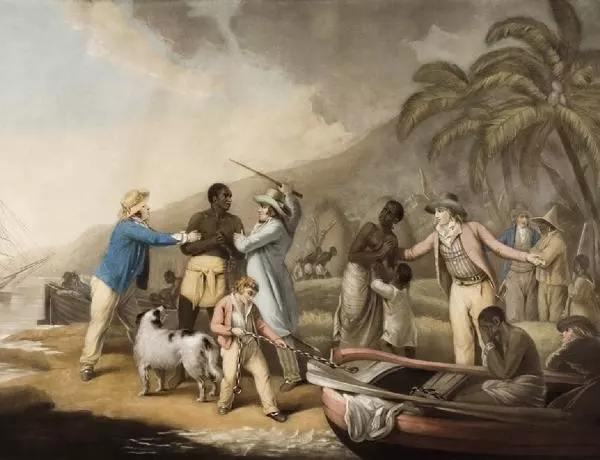 John Raphael Smith (1752-1812) The Slave Trade. Courtesy - The Whitworth, The University of Manchester