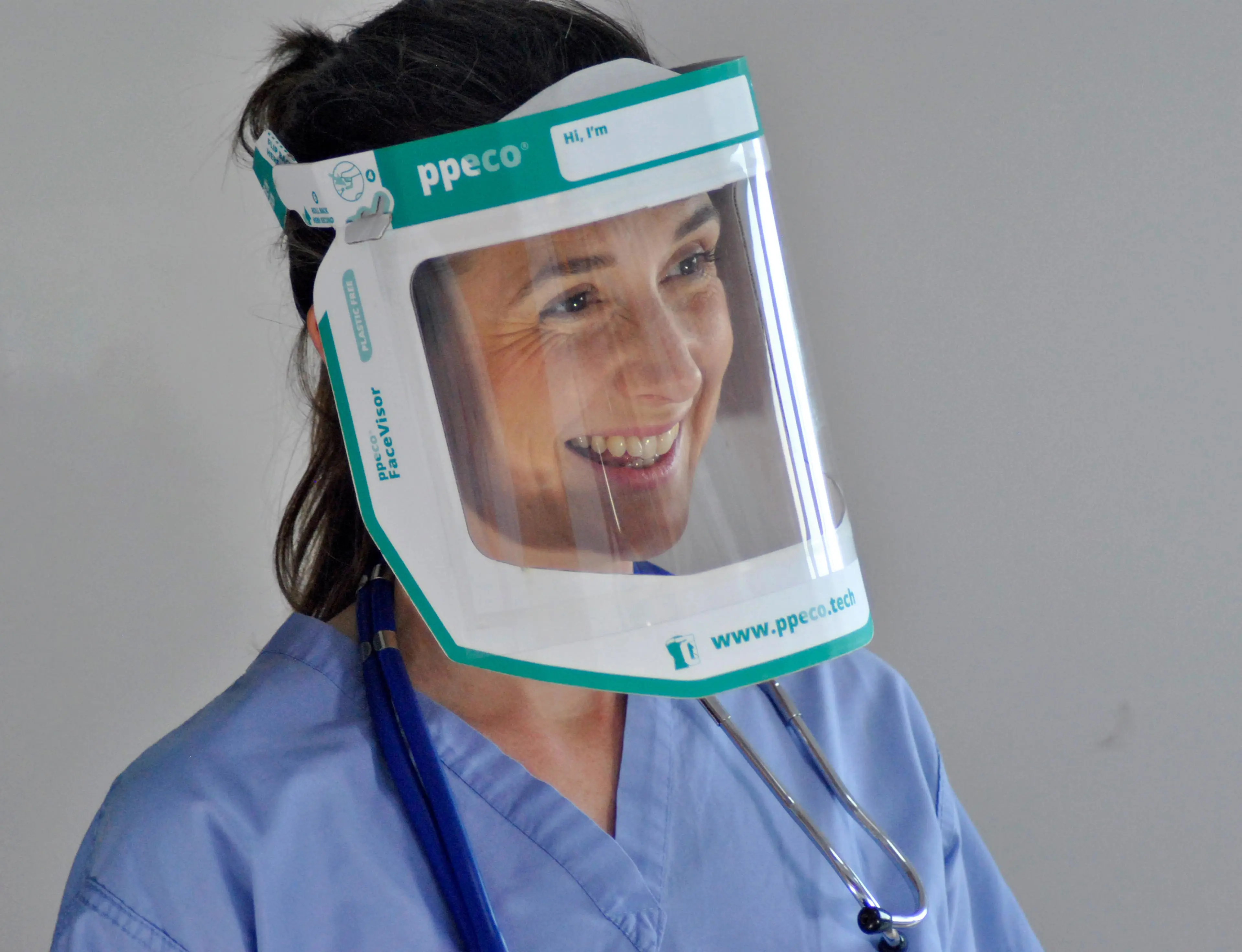 PPECO visor being modelled